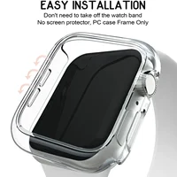 Housse pour boîtier de montre Apple 45mm 41mm 44mm 40mm 42mm 38mm 46 49mm, accessoires PC protecteur pare-chocs iWatch série 8 7 SE 6 5 4 3 9 4