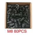 M8 80PCS black zinc