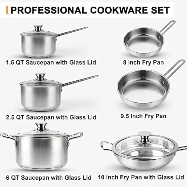 Stainless Steel Pots Work Induction Cooktops  Pots Pans Induction Cooking  - Cooking - Aliexpress