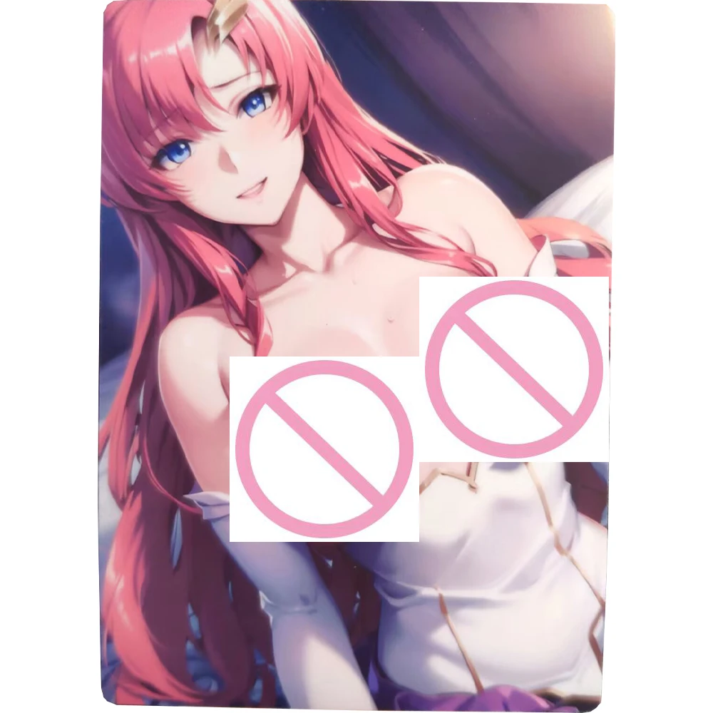 

Animation Fully Nude Card Sexy Girl Lacus Clyne Game Collection Card Big Breast Beauty Pink Hair Matte Anime Peripheral 63*88mm