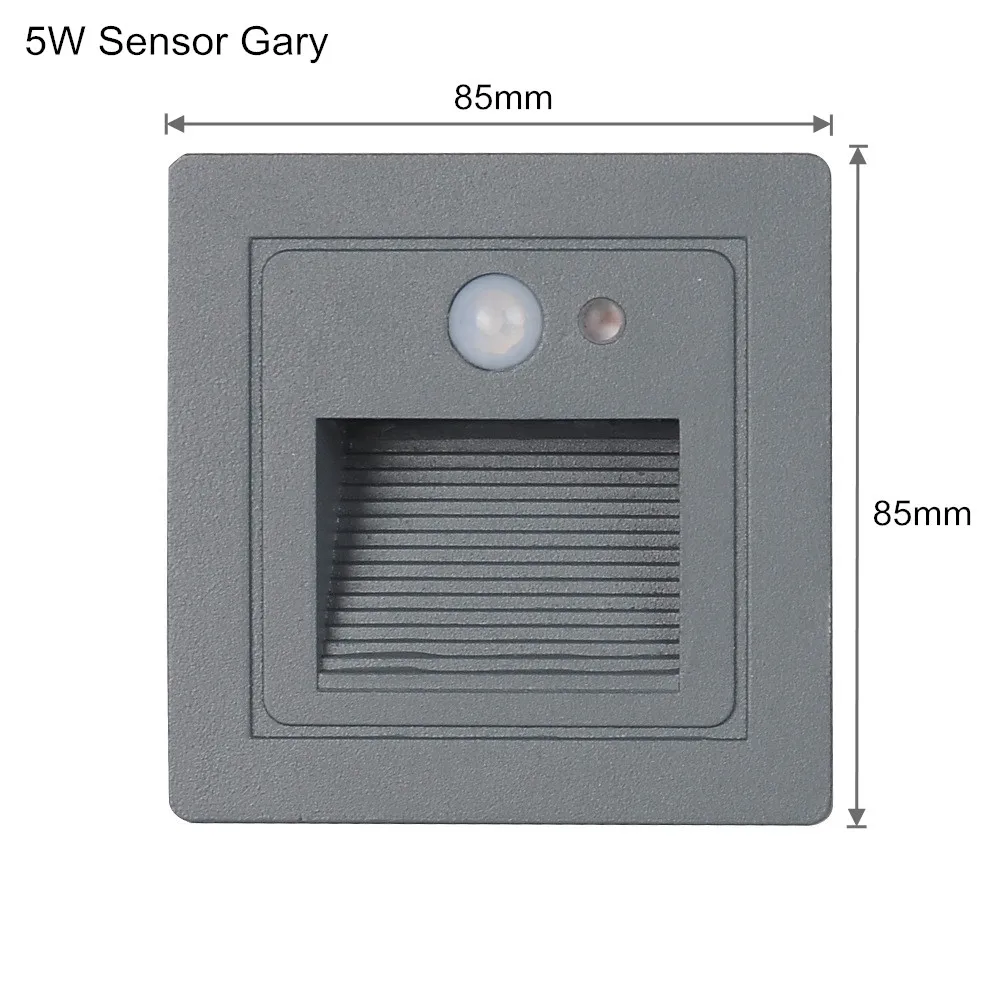 Waterproof Wall Lamp with Built-in Sensor - 5W Night Security Light