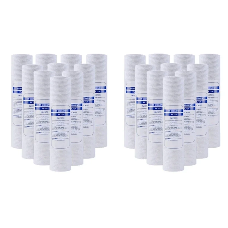 10 PCS Universal Water Filter PP Cotton Filter Cartridge Sediment Water Filters Polypropylene Material for Kitchen C4DA
