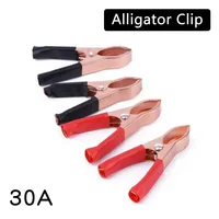 Red & Black Car Battery Clip Cables Alligator Charger Voltage Testing Tool Accessory 10-20pcs 30A Crocodile Spring Clamp