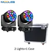 2pcs with case 19x40w Moving Head Light Projector Big Bee Eyes, 4 in 1 Zoom Wash Beam, Professional DJ Chang Stage Lighting, DMX 1