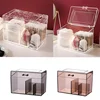 Dustproof Plastic Makeup Organizer Bathroom Cotton Pads/Swab/Beauty Blender Storage Box Lid Lipstick/Nail Polish Organizer 1