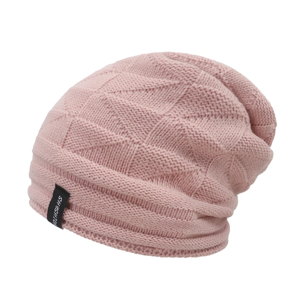 

Casual Beanie Oversized Slouchy with Knitted Hip-Hop Lightweight Diamond Pattern Headcovers for Pregnant Women Student Men