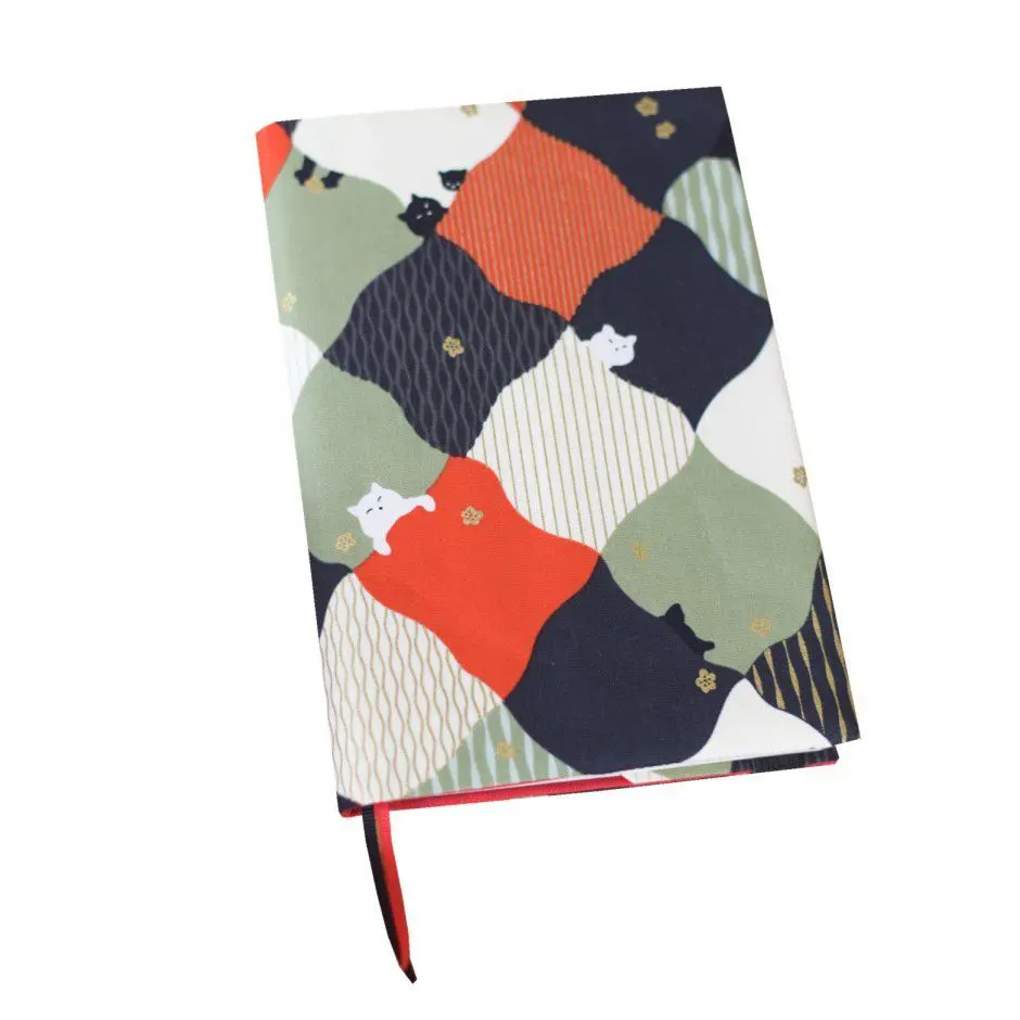 【Checkered cat】Original Handmade A5 A6 Notebook Covers Protector Book Sleeve Crafted Fabric Products Diary Cover，in Stock