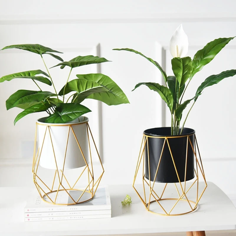

Nordic Geometric Planter Flower Pot Succulent Plant Container Display Holder F0T6