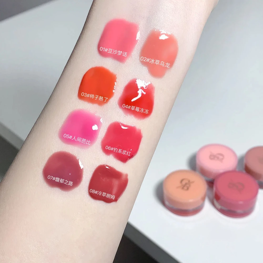 Lip Gloss Lip Makeup Lip Glaze Lip Tint Gege Bear Jelly Moisturizing Lipstick Long Lasting No Fading Waterproof Mirror Hydrating Lip Glaze