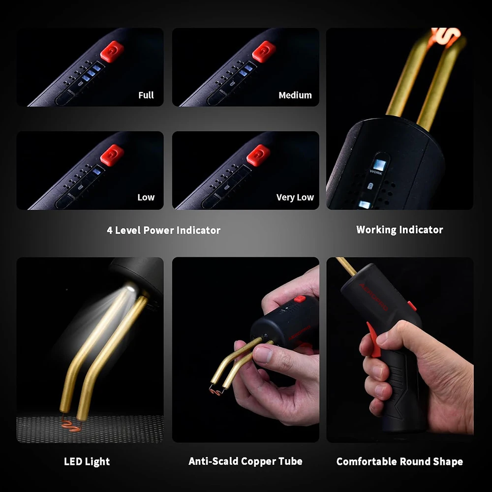 AEROPRO Cordless Plastic Welder Machine Hot Stapler Plastic Welding Gun Bumper Repair Tools Kit For Car Battery Stapler Welder 3