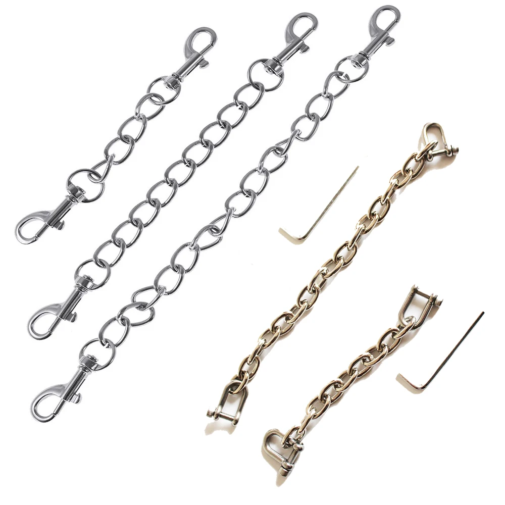 Stainless Steel Double Metal Hook Chain For Restraint Bondage Bdsm Handcuffs Convenient Connection Lock Accessories Sex Toys - 1