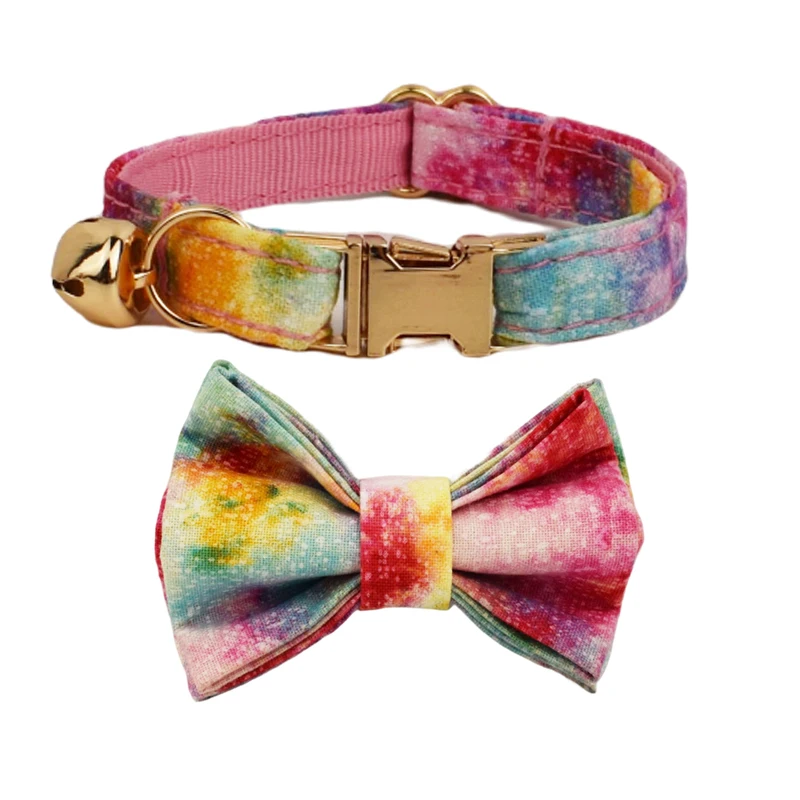 Personalized Adjustable Safety Cat Collar with Bowknot - Soft and Comfortable