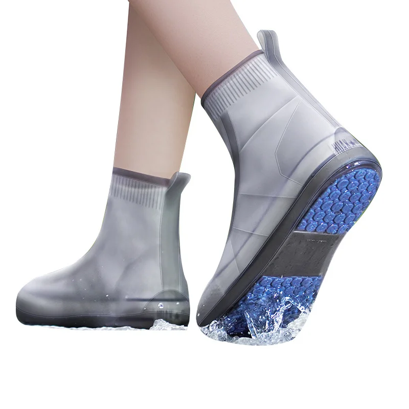 Reusable Rain Boots Waterproof Rain Shoes Covers Non Slip Silicone