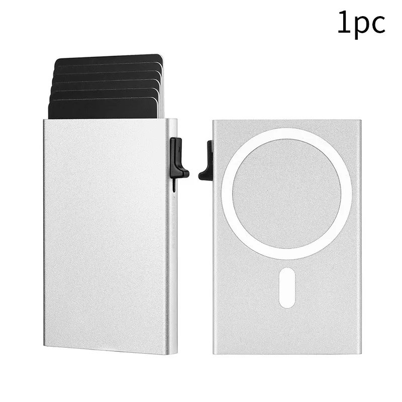 2026 RFID-Schutz Magnetischer Kartenhalter für Damen und Herren Modische Handy-Kartenbox Pop-Up Aluminium-Legierung Kartenclip Geldbörse – Detail 11