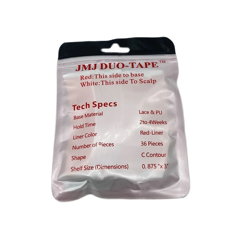 36 PCS JMJ DUO-TAPE Red double sided Tape for toupee wig adhesive arc super strong wig tape 2-4 weeks lasting