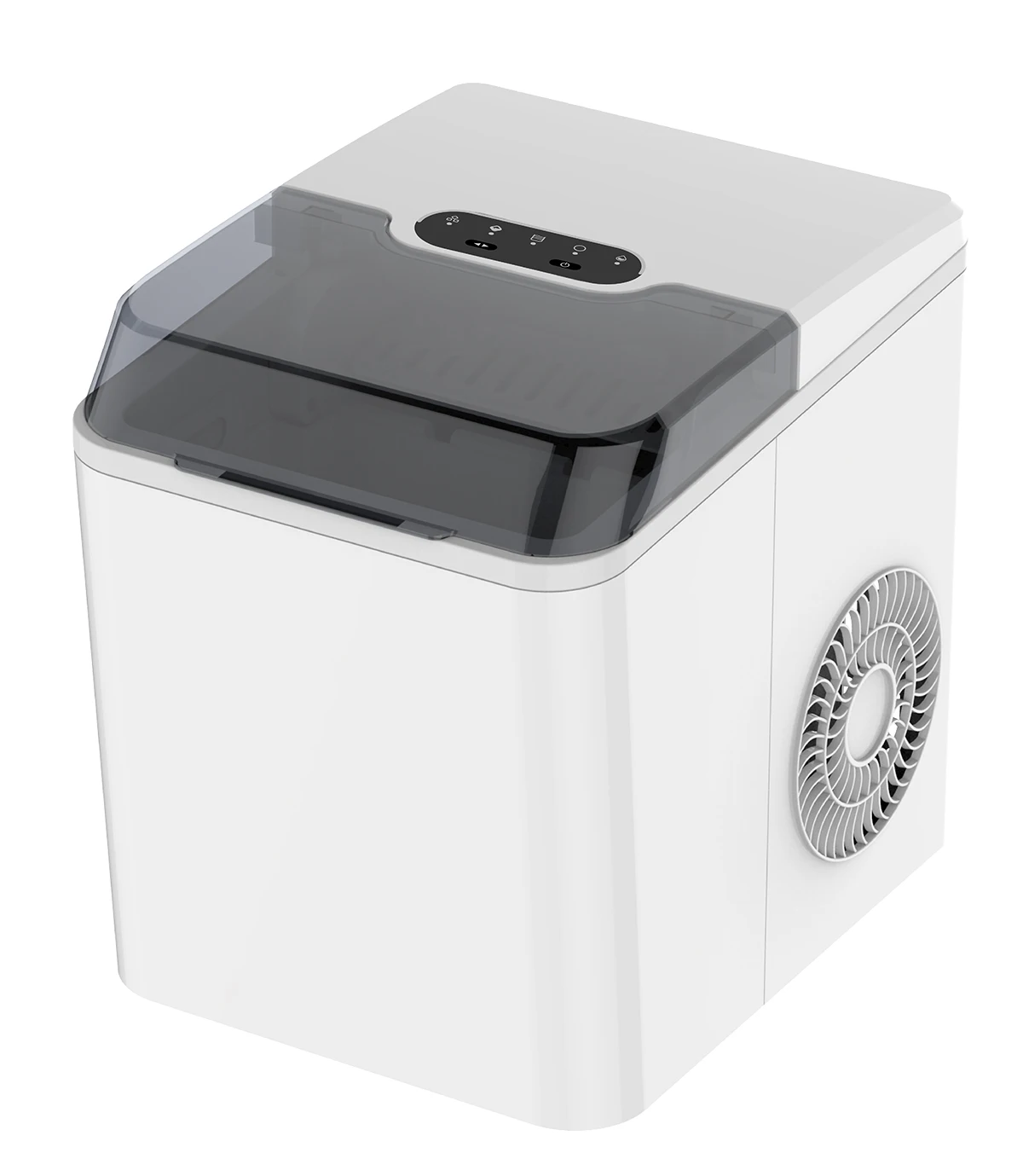 New Portable Kitchen Ice Maker Machine in White, Japanese Style-Small Bullet Ice Block Maker