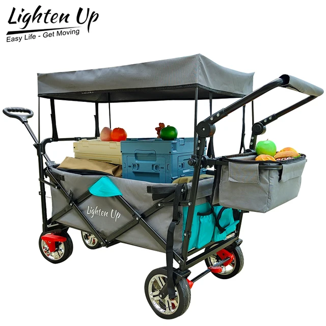150 Kg Ellenállt Összecsukható Pótkocsi Hordozható Bevásárló Kocsi Kemping Piknik Acél Karaván Konzol Többfunkciós Tároló