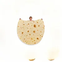 Burritos Tortilla Blanket Soft Plush Food Throw Blankets For Bed Sofa Bedspread Decorative Camping Picnic Winter Warm Blanket 3