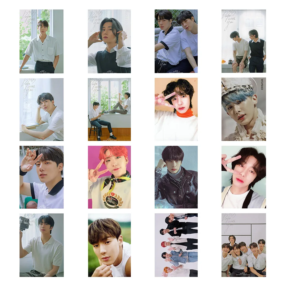 16 шт./компл. MONSTA X фотокарточка новый альбом 2022 пожелания по сериалу фотокарточки