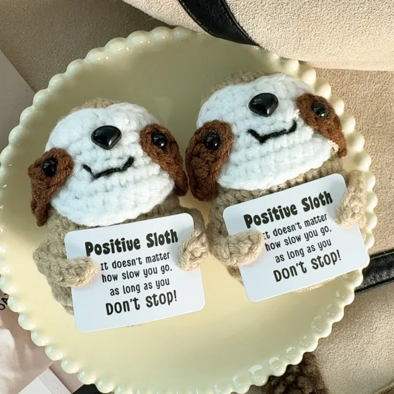 Divertida Muñeca Apoyo Emocional Ganchillo Punto Positivo Regalos