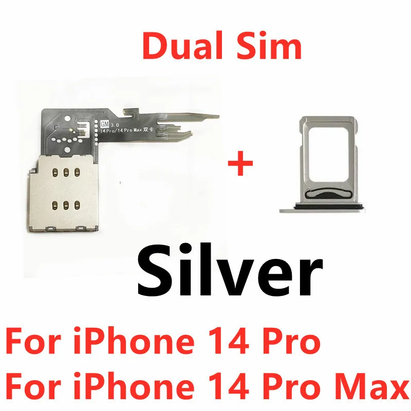 Sim Card Tray Slot Holder For iPhone 14 Pro Max Dual Sim Card