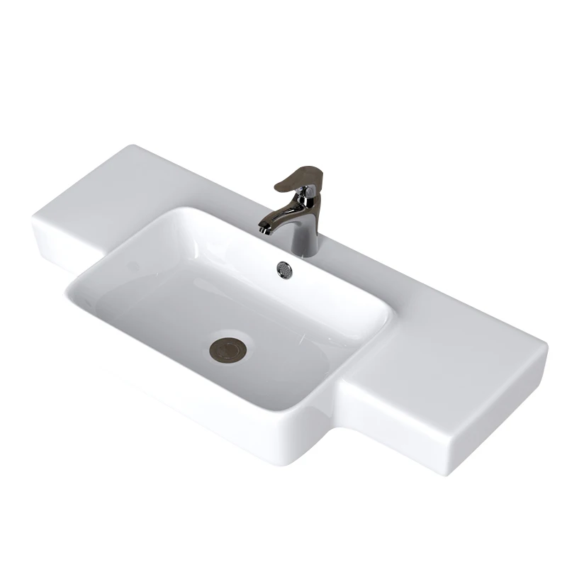 

Simple Wall-Mounted Wash Basin Integrated Inter-Platform Basin Wash Basin Bathroom Ceramic Washbasin Wash Basin
