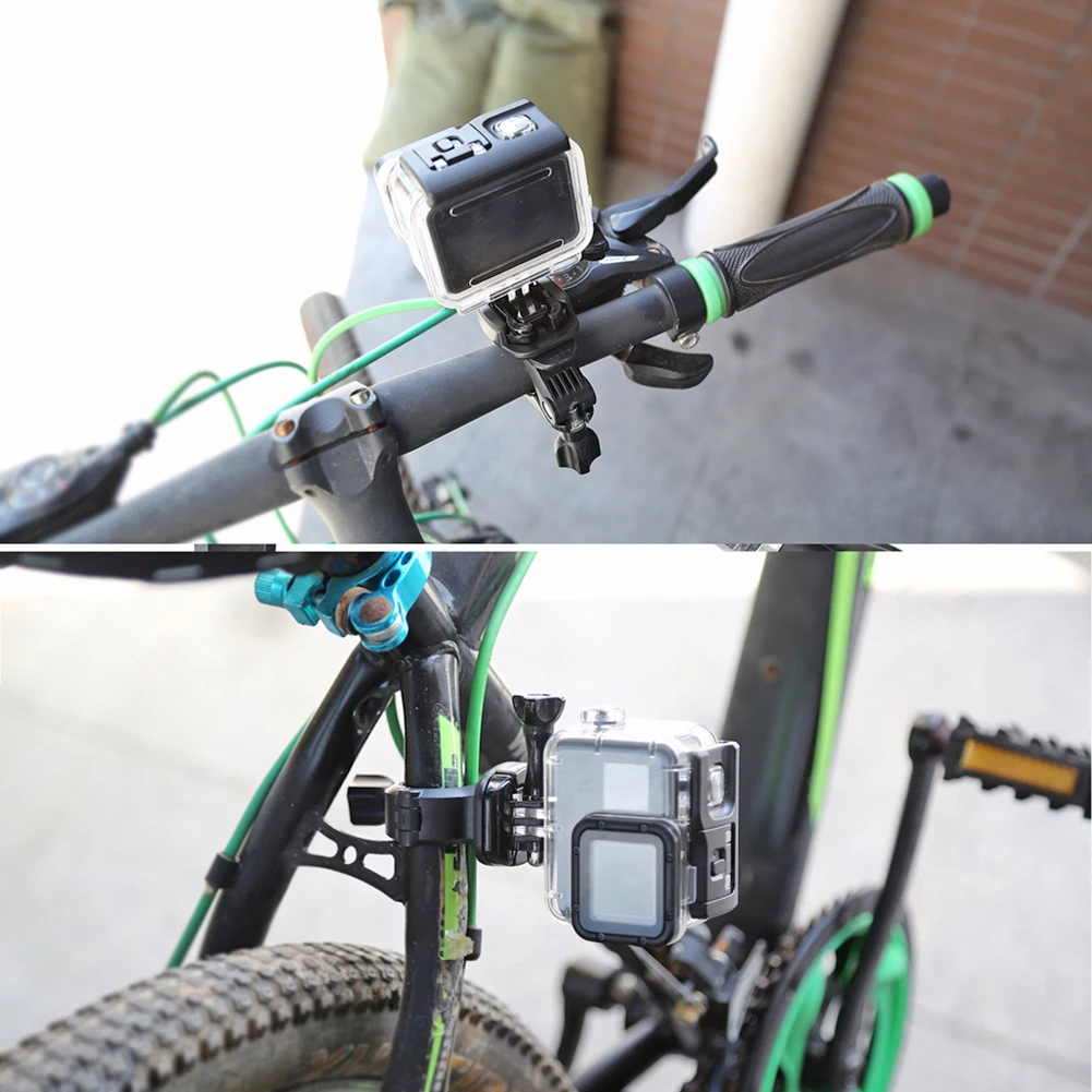 GoPro 7 6용 롱 로드 튜브 고정 시트 자전거 클립 마운트 고정 브래킷