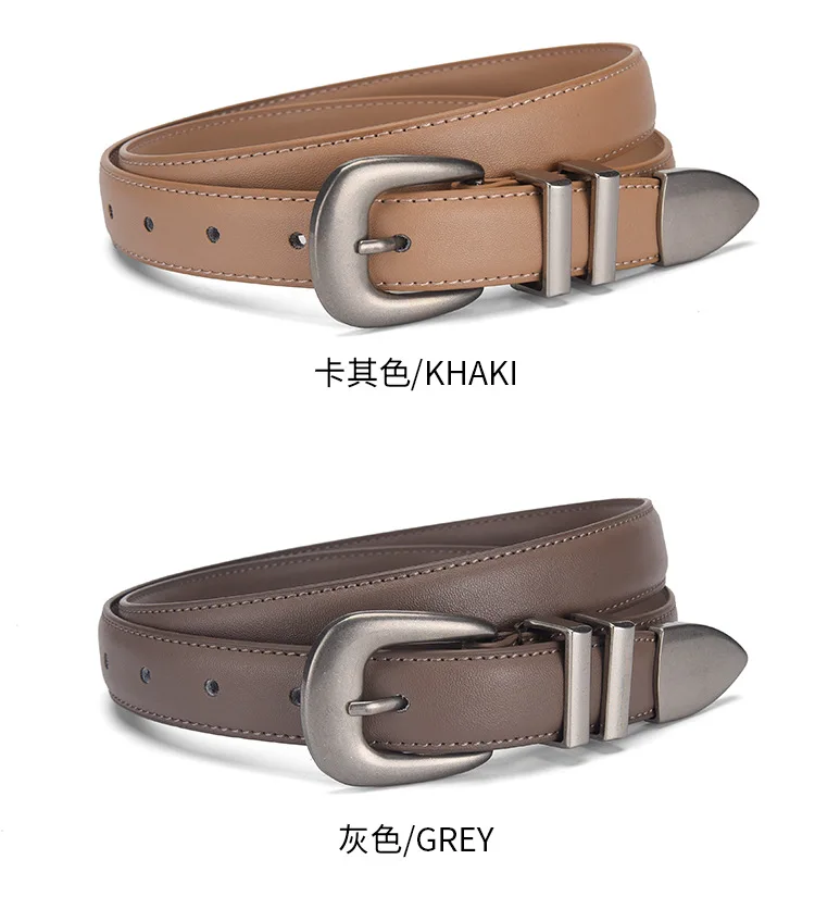Internet Popular Cowhide Belt Women's Fashionable Versatile Decorative Dress Jeans Leather Belt