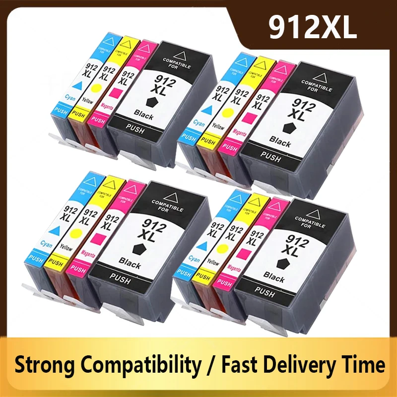 Inkjet Ink Cartridge Printer Supplies Ink Cartridge For HP 912 912XL Ink Cartridge OfficeJet 8020 8022 8023 8024 8025 8026 8028 8010 8012 8013 8014 8015 8017 8018 printer