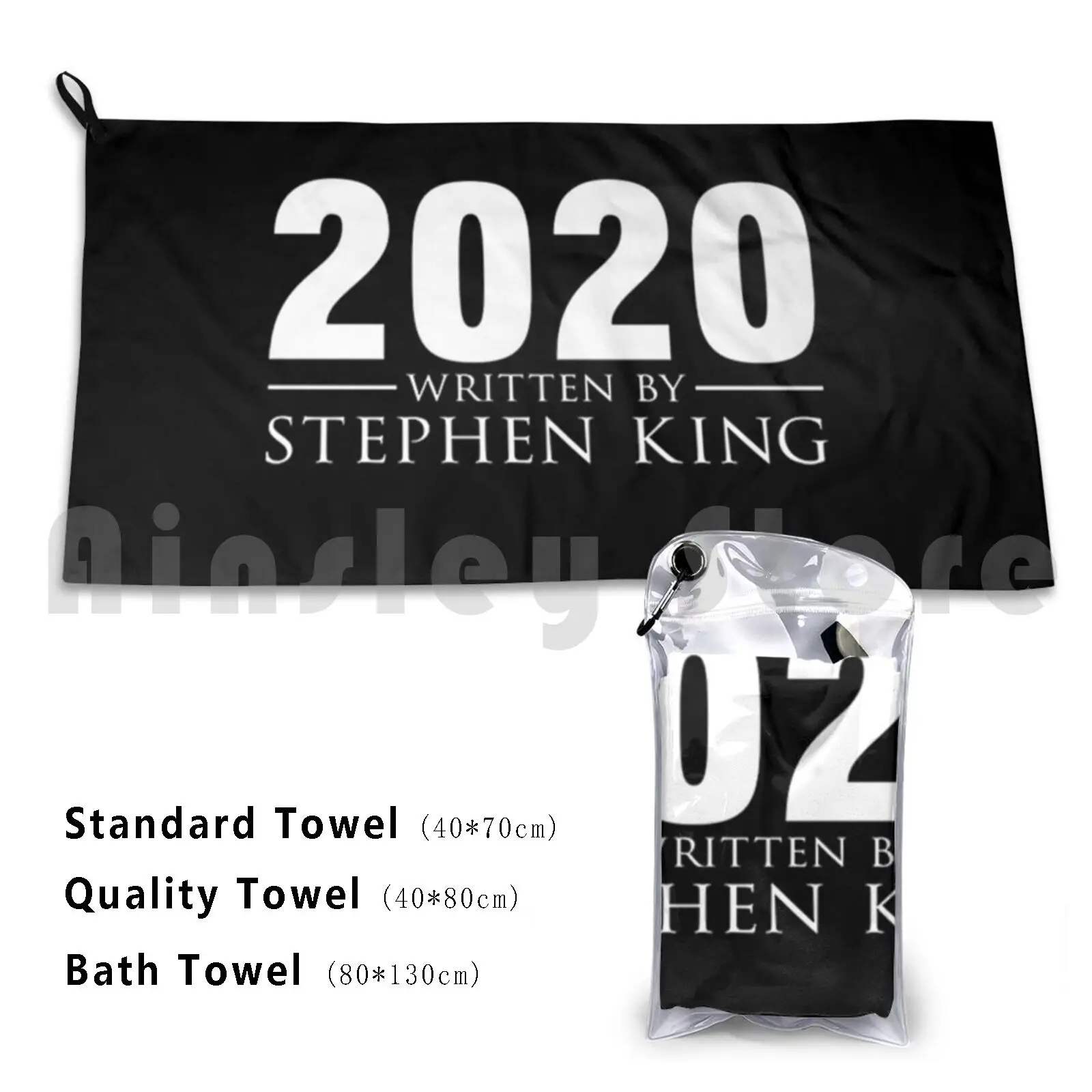 2021 Scritto Da Stephen King Telo Mare Asciugamano Di Qualità Ad Asciugatura Rapida 2021 Scritta Stephen King Write Ha Scritto Horror