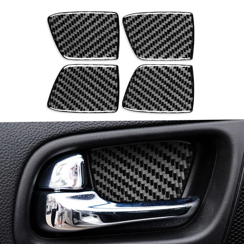 

4pcs Car Interior Door Handle Cover Carbon Fiber Door Handle Trim Lid Stickers Car Decor Accessories for 2007-2013 Infiniti G37