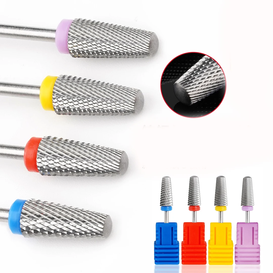 5 in 1 Tungsten Steel Nail Drill Bits Milling Cutter For Electric Nail Drill Manicure Machine File Accessories