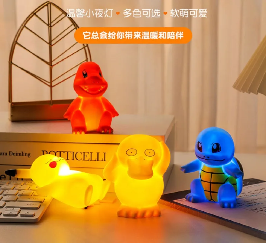

Pokemon Pikachu Anime Figure Night Light Toys Children's Luminous Kawaii Toys Cute Bedside Lamp Kids Bedrooms Ornaments Gift