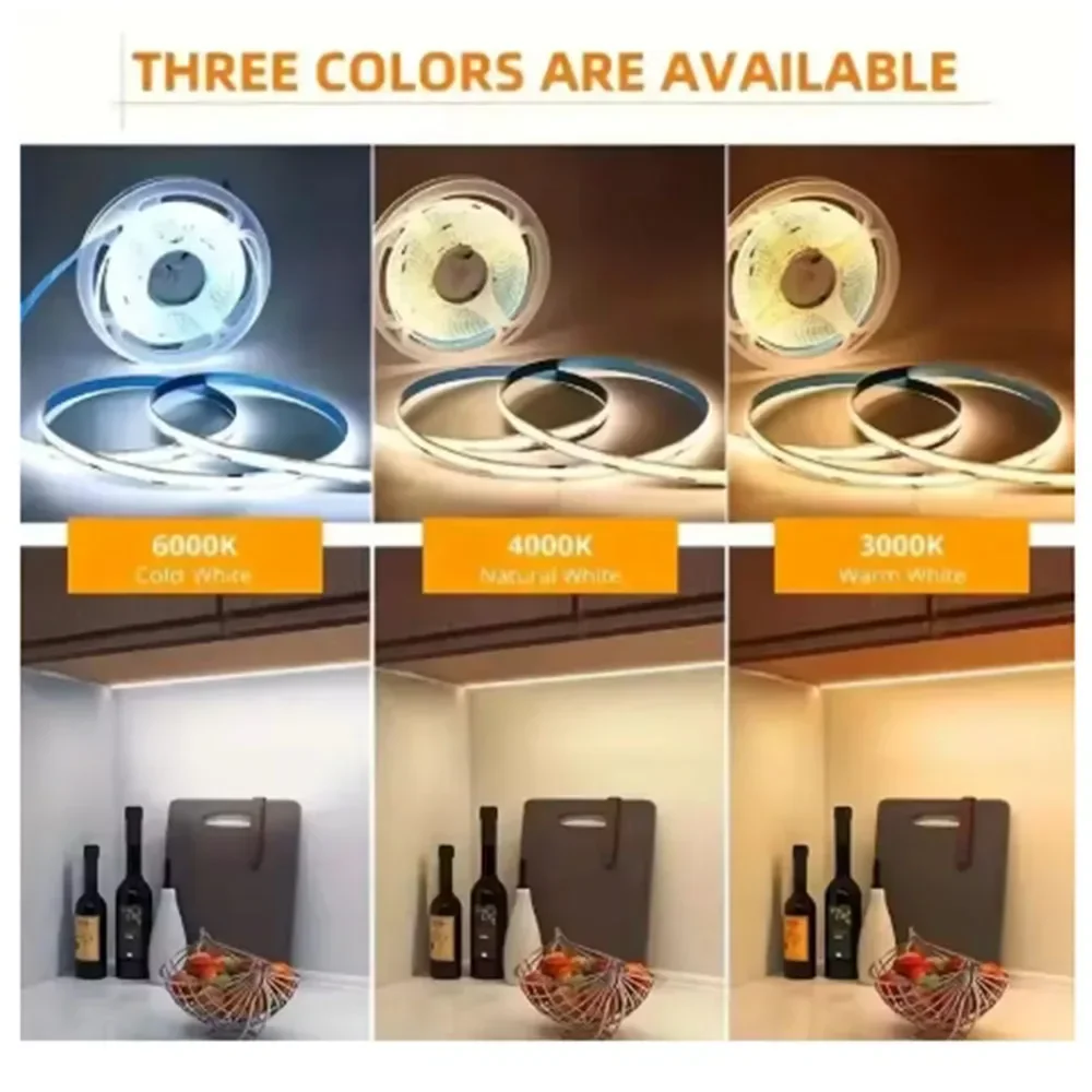 5V COB LED Strip Light USB Smart Hand Sweep Motion Sensor Dimmable Flexible Strip Lights For Bedroom TV Mirror Backlight Wall