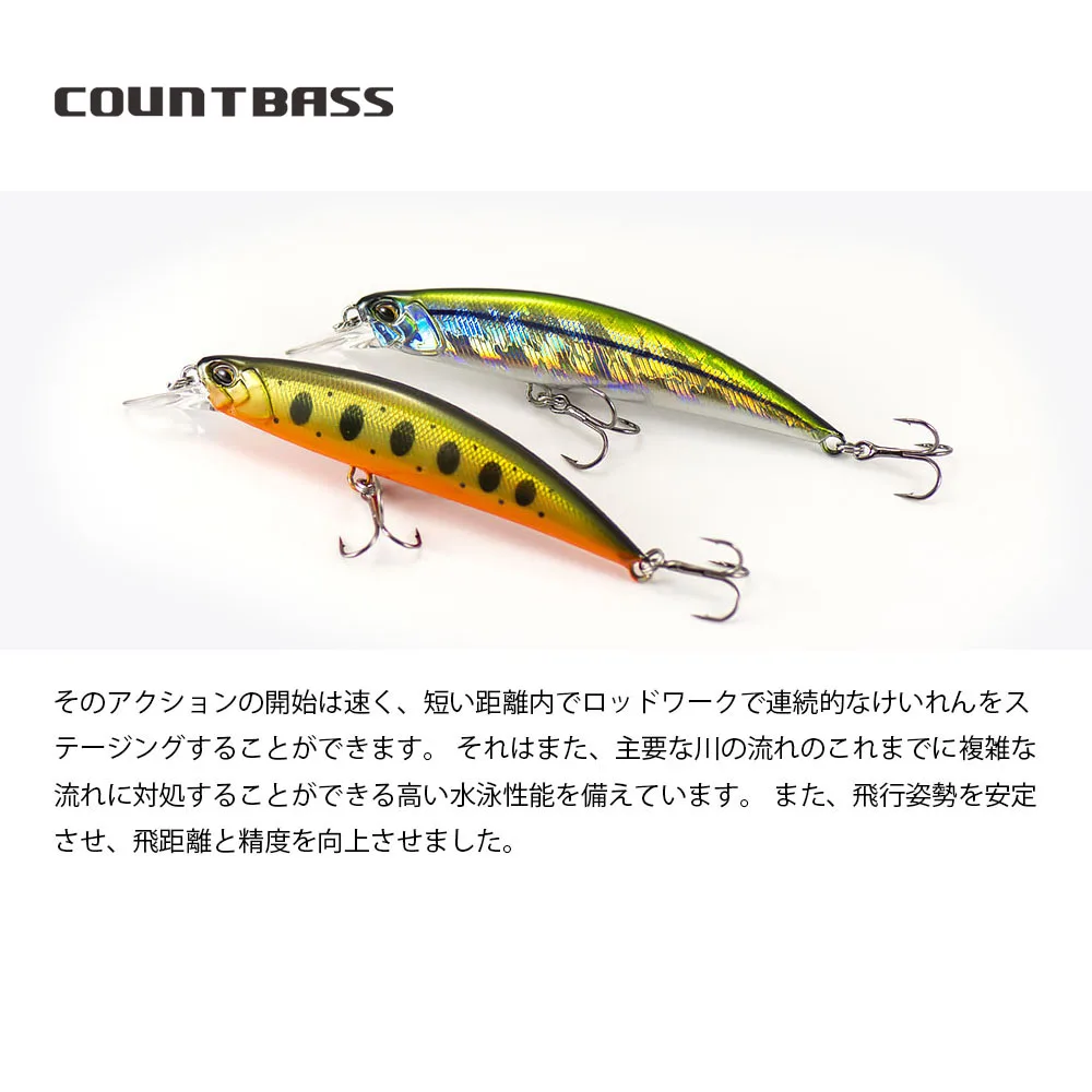 COUNTBASS Premium Sinking Minnow Hard Baits Fishing Lures Wobblers Crankbaits Perch Leurre