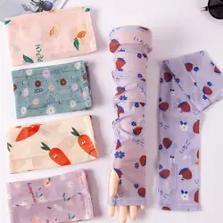 UV Protection Soft Ice Silk Fashion Clothing Accessories Mesh Printing Sleeve Sunscreen Sleeve Ice Sleeve Printed Ice Sleeve