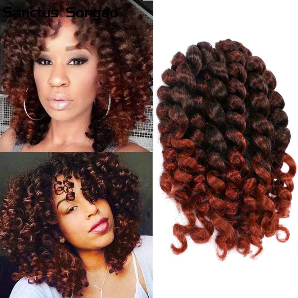 

Wand Curl Crochet Hair 10 Inch Passion Twist Crochet Hair Pre-Looped Faux Locks Synthetic Braiding Hair Extensions For Women