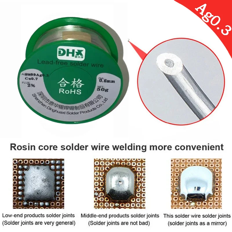 Fil de soudure à l'arc 50g/100g 0.2-2.3mm pour modélisme