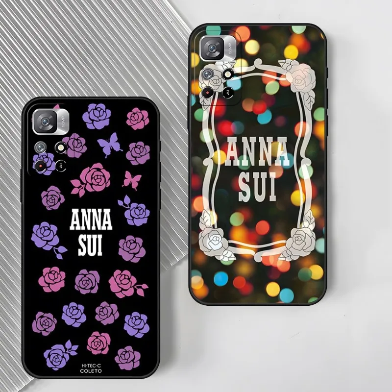 Custodia Per Telefono Viola Marca Anna Sui 2023 Per Redmi 12 Poco X3 Nfc Pro Note 11 S 5G 10 9 Plus 8 7 A C T 4G 10S Custodie Per Cellulari