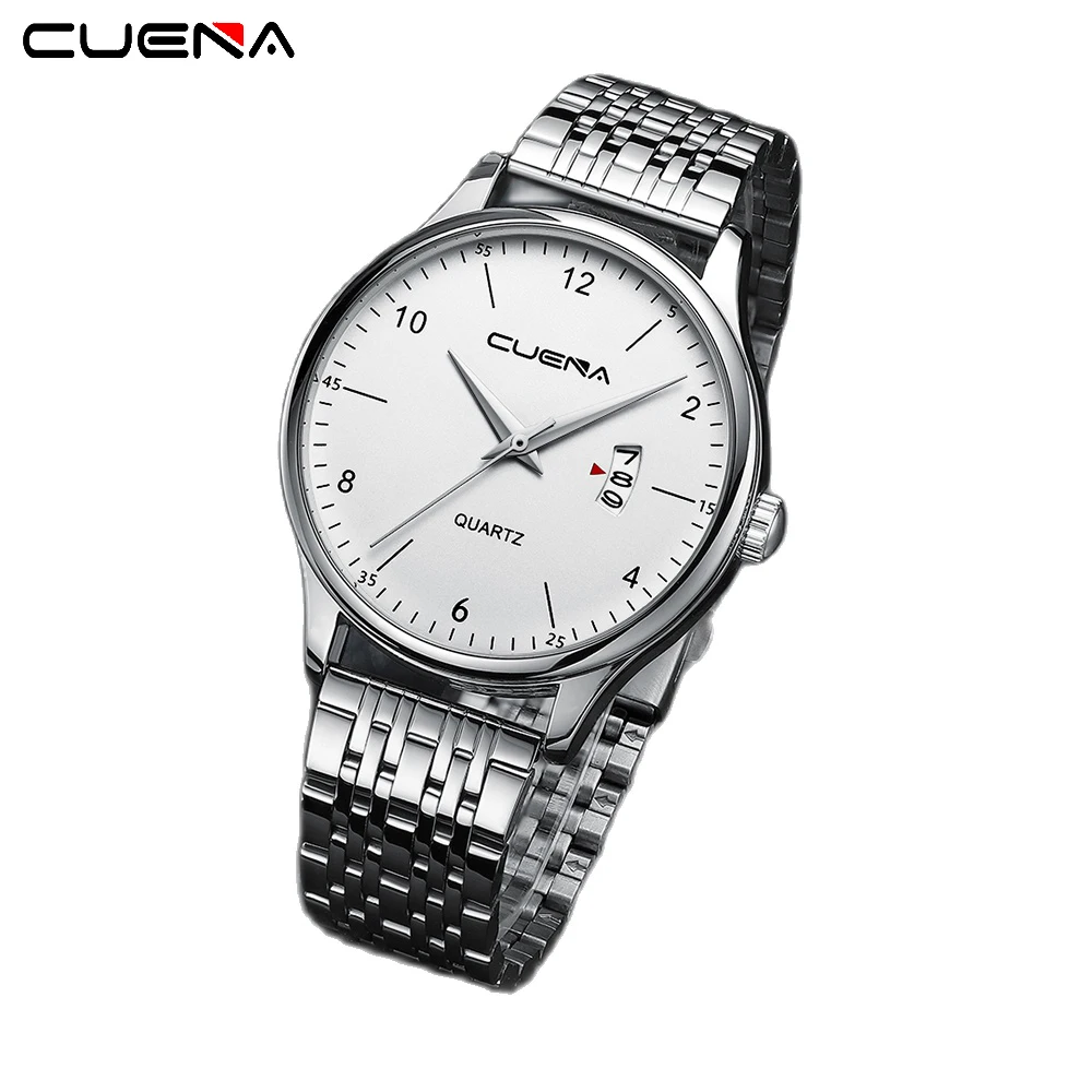 

Men's Watch CUENA Fashion Casual Sports 30m Waterproof Clock Classic Men's Calendar Quartz Watches saat erkek kol saati