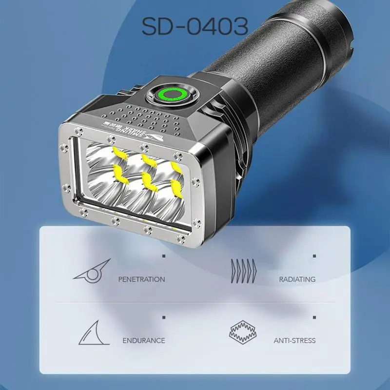 강력한 충전식 LED 손전등, USB 고출력 LED 손전등, 줌 랜턴, 롱 샷 토치