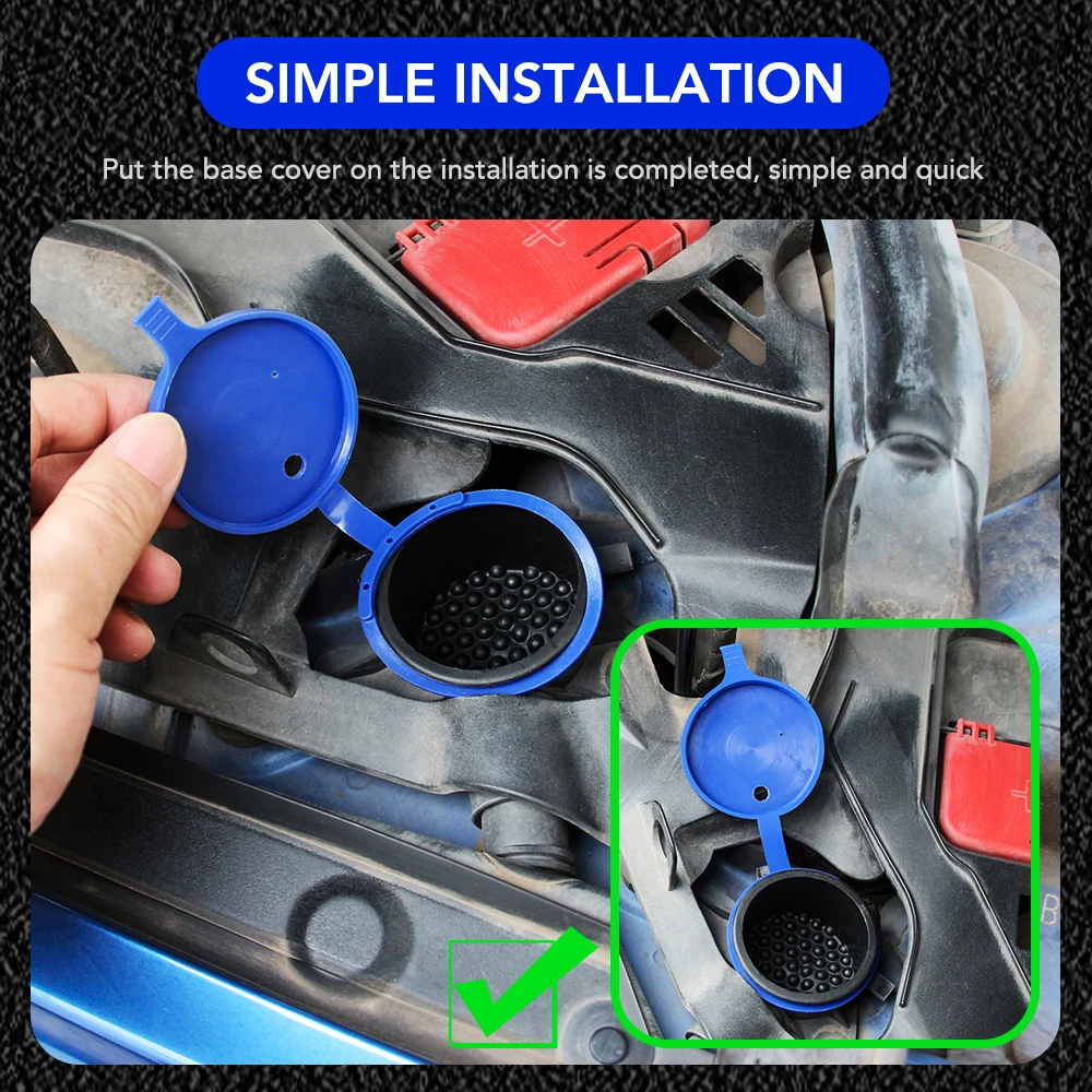 2Pcs Car Windshield Wiper Washer Fluid Reservoir Lid Cover for