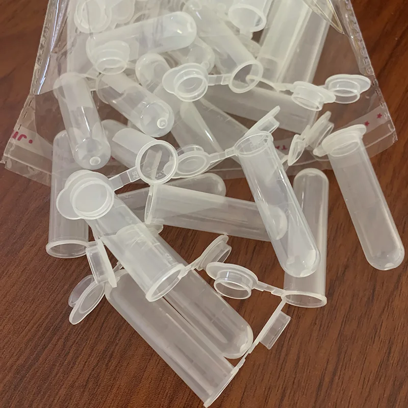 50 Pieces/set of 5ml Centrifuge Tube Multi-purpose Transparent Plastic Empty Sample Storage Container Round Bottom with Scale