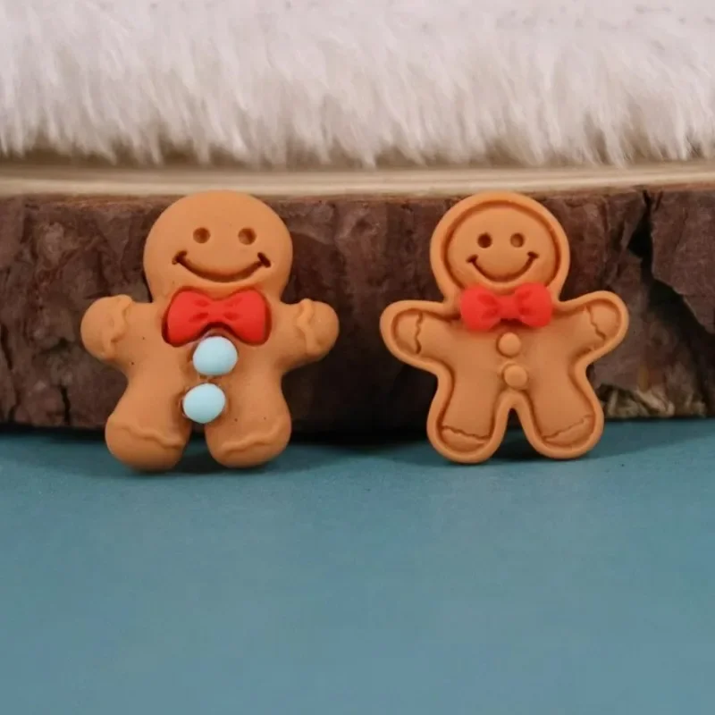 Christmas Gingerbread Man Pendant Cartoon Sturdy Little Biscuit Hanging Decoration Festival Decorate House DIY Resin Cookie Man
