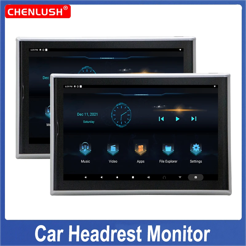 Car Tv Headrest Monitor Ips Touch Screen Automobile Rear Seat Display
