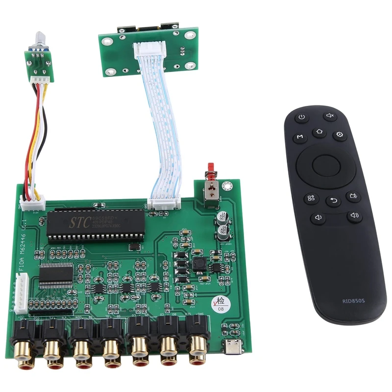 

Предусилитель Dlhifi F11 M62446 5,1 6-канальный пульт дистанционного управления независимостью OLED дисплей для Hi-Fi усилителя DAC простая установка