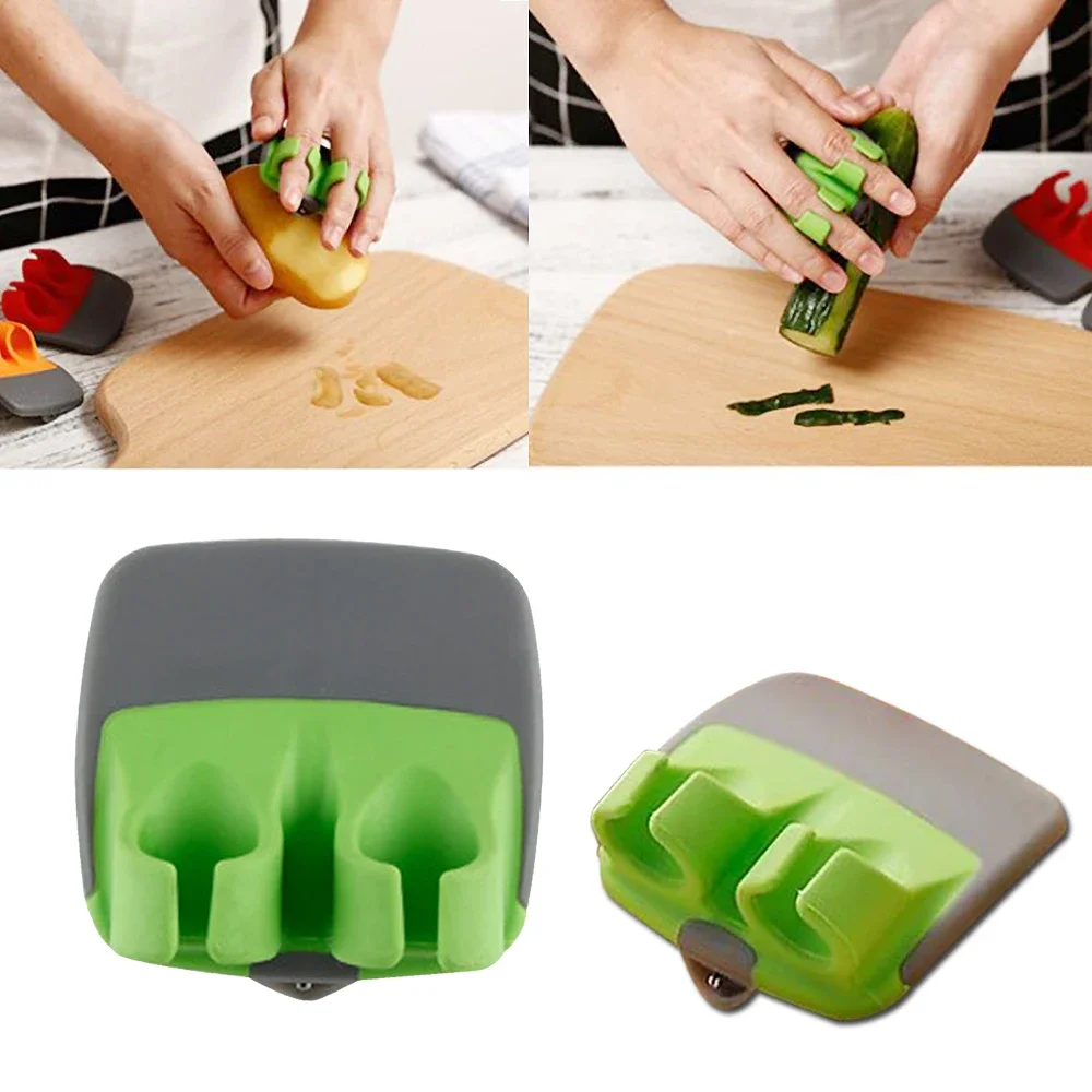Stainless Steel Sharp Blade Finger Fruit Vegetables Peeler Gadget Slicer Kitchen Finger Protectiver Sharp Blade Peeler