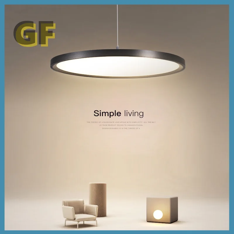 Modern Minimalist Led Pendant Lights Nordic Circular Kitchen Decor Hanging Light Fixture Creative Bedroom Living Room Lustre