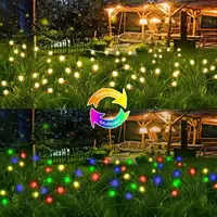 Solar Firefly Light RGB/Warm White Color 6LED Garden Lights Outdoor Sway by Wind Waterproof for Garden Pathway Decoration 2