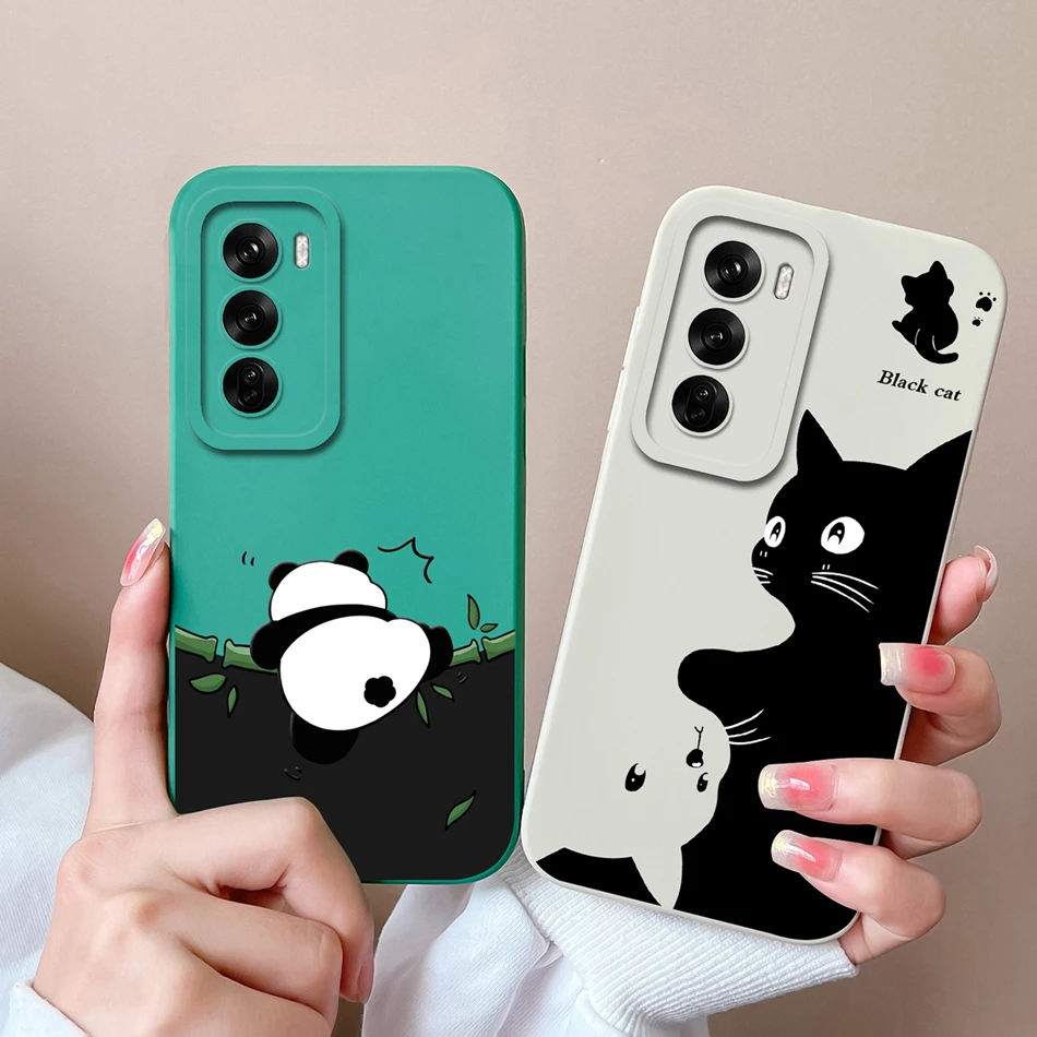 Tulips Cute Cat Soft Silicone Phone Case with Camera Protector